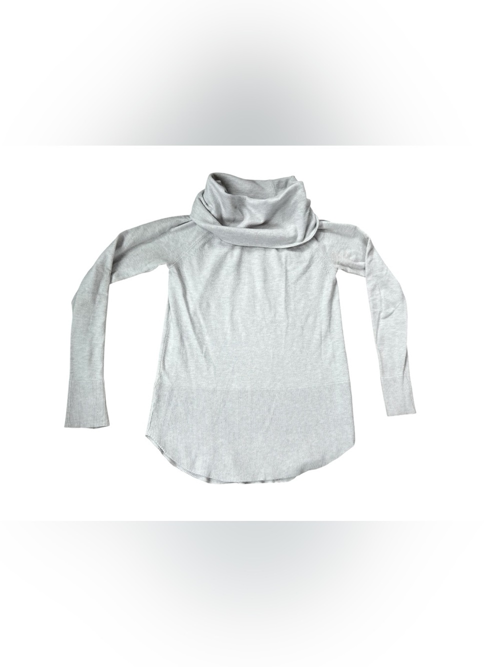 Cyrus Light Gray Cowl Neck Tunic Sweater